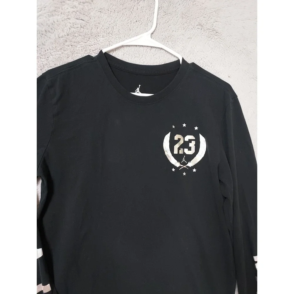 Jordan Shirt Mens Medium Long Sleeve Graphic Air Jordan 23 Jumpman Black Nike M